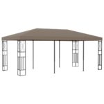 Belvédère 6x3 m Taupe Tissu
