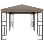 Belvédère 6x3 m Taupe Tissu – Image 2