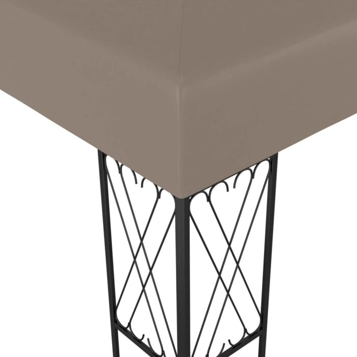 Belvédère 6x3 m Taupe Tissu – Image 3