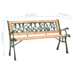 Banc de jardin 122 cm fonte et bois de sapin massif – Image 5