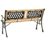 Banc de jardin 122 cm fonte et bois de sapin massif – Image 3