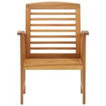 Chaises de jardin lot de 2 Bois d'acacia massif – Image 2