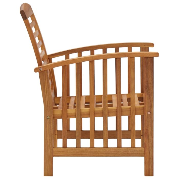 Chaises de jardin lot de 2 Bois d'acacia massif – Image 3