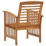 Chaises de jardin lot de 2 Bois d'acacia massif – Image 4