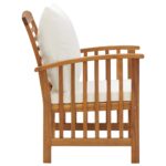 Chaises de jardin avec coussins lot de 2 Bois d'acacia massif – Image 3