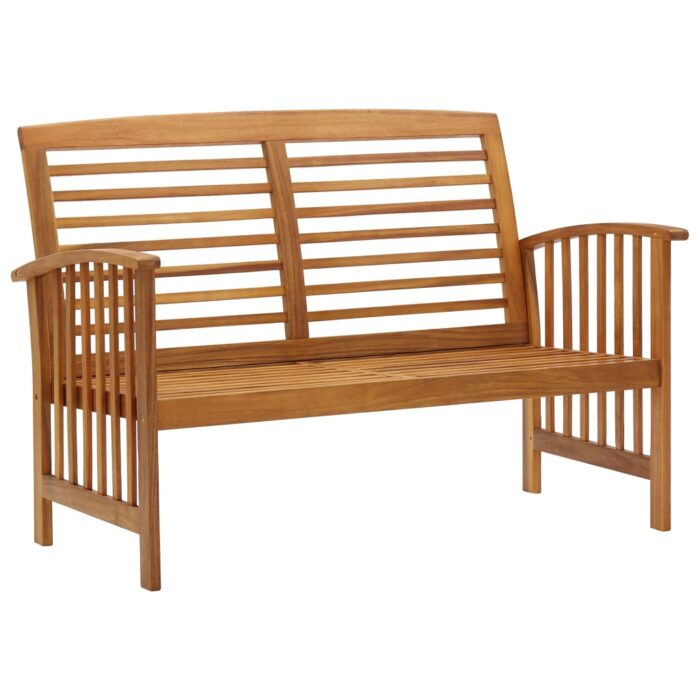 Banc de jardin 119 cm bois d'acacia solide – Image 1