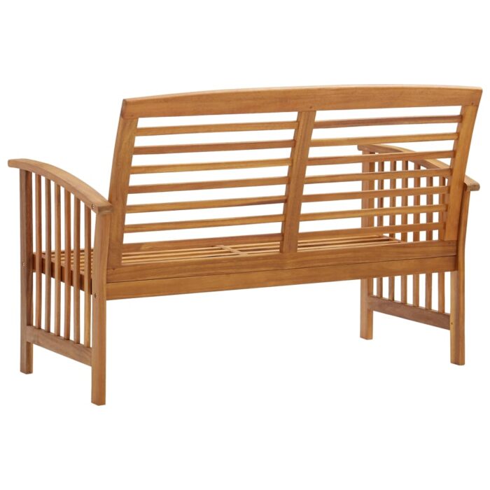 Banc de jardin 119 cm bois d'acacia solide – Image 3