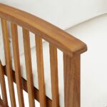 Banc de jardin avec coussins 119 cm Bois solide d'acacia – Image 5