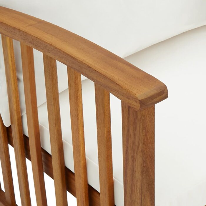 Banc de jardin avec coussins 119 cm Bois solide d'acacia – Image 5