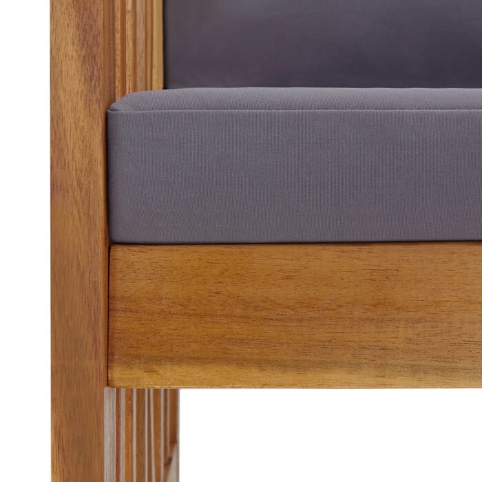 Banc de jardin avec coussins 119 cm Bois solide d'acacia – Image 5