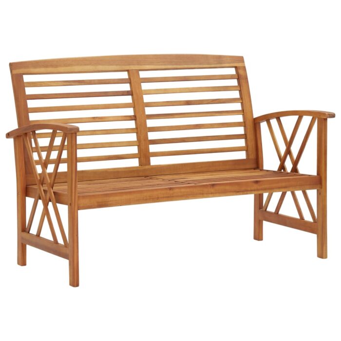 Banc de jardin 119 cm bois d'acacia solide – Image 1