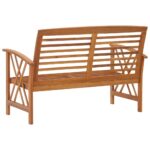 Banc de jardin 119 cm bois d'acacia solide – Image 3