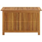 Boîte de rangement de jardin 90x50x58 cm bois d'acacia massif – Image 2