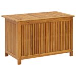 Boîte de rangement de jardin 90x50x58 cm bois d'acacia massif – Image 4