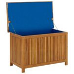 Boîte de rangement de jardin 90x50x58 cm bois d'acacia massif – Image 5