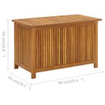 Boîte de rangement de jardin 90x50x58 cm bois d'acacia massif – Image 7