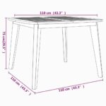 Table de jardin 110x110x75 cm Bois d'acacia solide – Image 6
