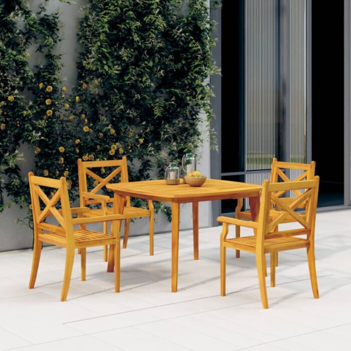 VXL8720286107904_m_en_hd_1.jpg Table de jardin 110x110x75 cm Bois d'acacia solide – Image 1