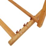 Chaise pliable de plage bois d'eucalyptus solide et tissu noir – Image 7