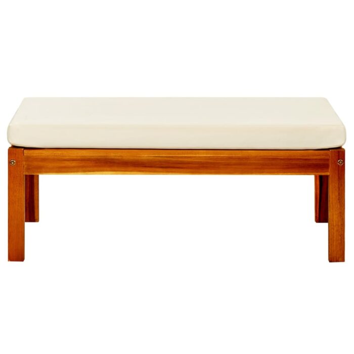 Repose-pieds de jardin lot de 2 Bois d'acacia massif – Image 2