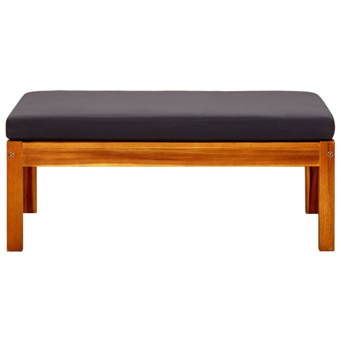 Repose-pieds de jardin lot de 2 Bois d'acacia massif – Image 2