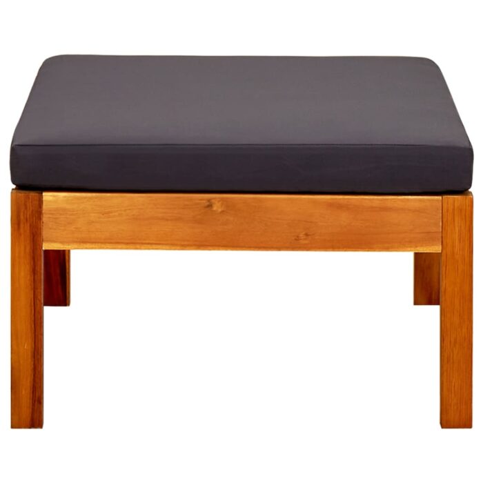 Repose-pieds de jardin lot de 2 Bois d'acacia massif – Image 4