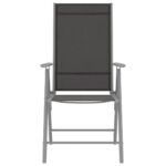Chaises de jardin pliables lot de 6 Textilène Noir – Image 3
