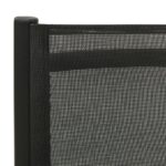 Chaises pliables de jardin lot de 2 Textilène et aluminium Noir – Image 7