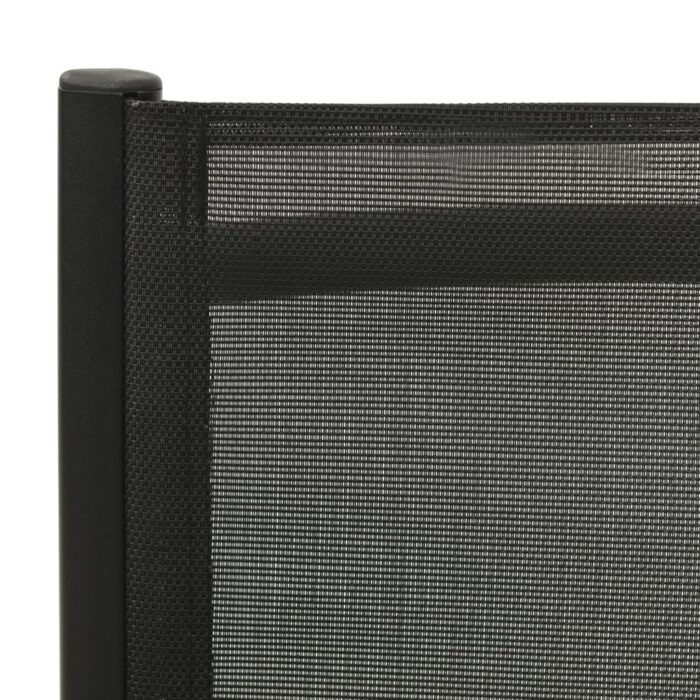 Chaises pliables de jardin lot de 2 Textilène et aluminium Noir – Image 7