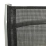 Chaises de jardin lot de 2 Textilène et aluminium Argenté – Image 7