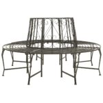 Banc circulaire de jardin 160 cm Acier