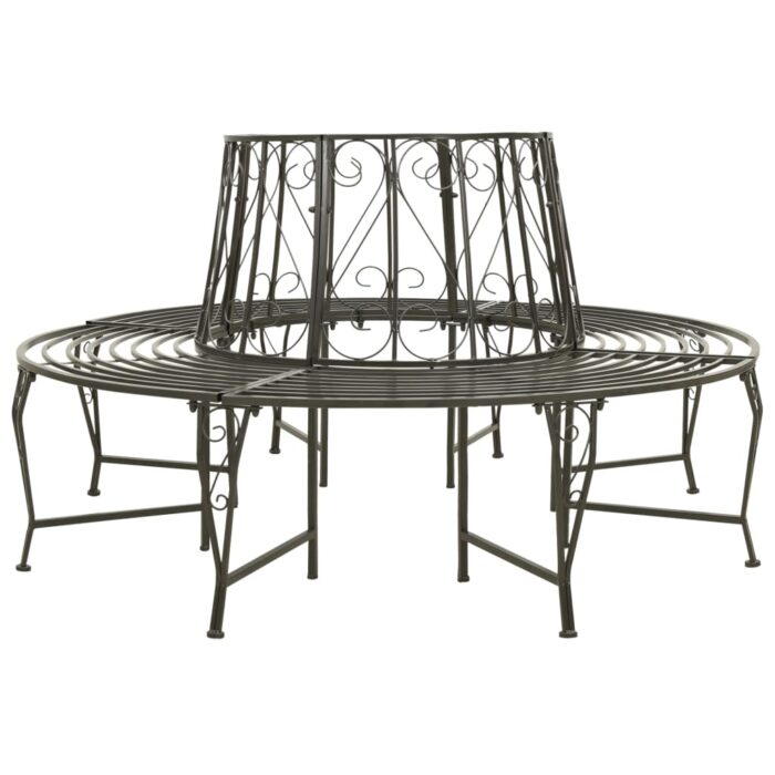 Banc circulaire de jardin 160 cm Acier – Image 1
