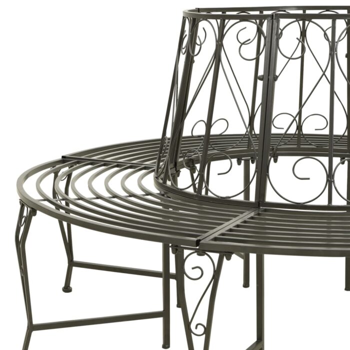 Banc circulaire de jardin 160 cm Acier – Image 3