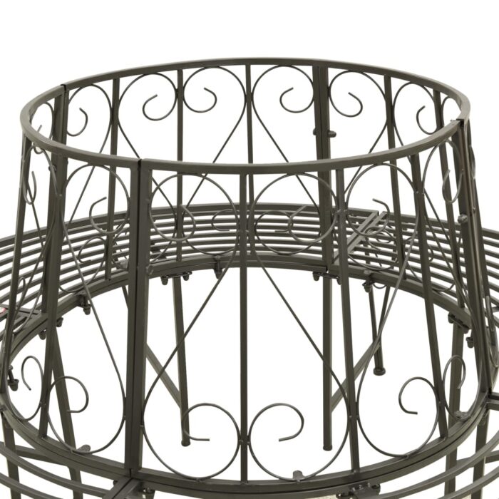 Banc circulaire de jardin 160 cm Acier – Image 4