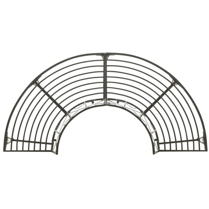 Banc d'arbre de jardin Demi-rond 160 cm Acier – Image 2