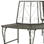 Banc d'arbre de jardin Demi-rond 160 cm Acier – Image 3