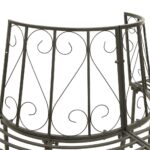 Banc d'arbre de jardin Demi-rond 160 cm Acier – Image 4