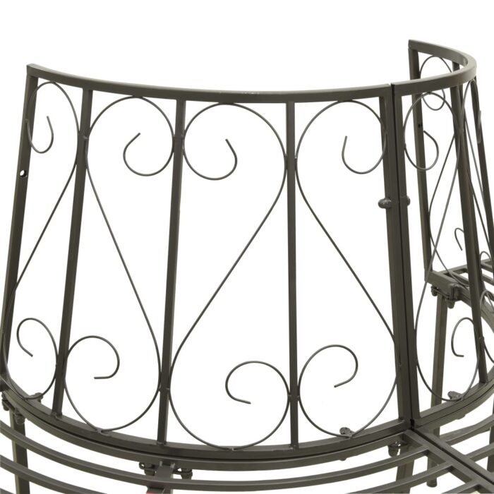 Banc d'arbre de jardin Demi-rond 160 cm Acier – Image 4