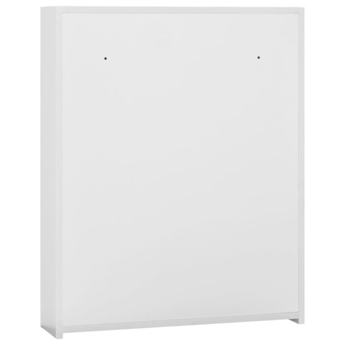 Armoire à miroir de salle de bain Blanc 60x15x75 cm MDF – Image 3