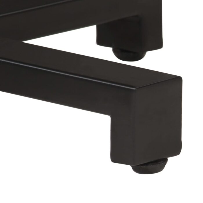 Table de bistro Carrée 60x60x75 cm Bois de manguier brut – Image 4