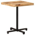 Table de bistro Carrée 60x60x75 cm Bois de manguier brut – Image 6