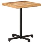 Table de bistro Carrée 60x60x75 cm Bois de manguier brut – Image 7