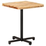 Table de bistro Carrée 60x60x75 cm Bois de manguier brut – Image 9