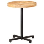 Table de bistro Ronde Ø60x75 cm Bois de manguier brut – Image 6