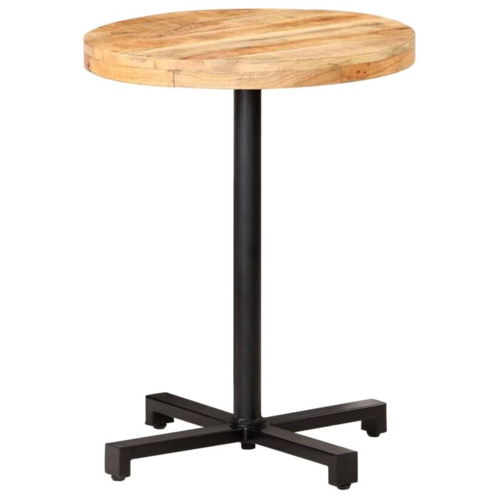 Table de bistro Ronde Ø60x75 cm Bois de manguier brut – Image 6