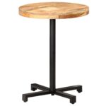 Table de bistro Ronde Ø60x75 cm Bois de manguier brut – Image 7