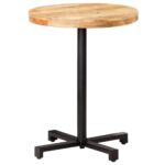 Table de bistro Ronde Ø60x75 cm Bois de manguier brut – Image 8