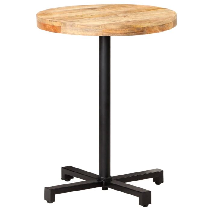 Table de bistro Ronde Ø60x75 cm Bois de manguier brut – Image 8
