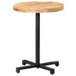 Table de bistro Ronde Ø60x75 cm Bois de manguier brut – Image 9