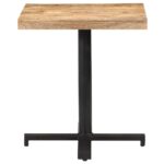 Table de bistro Carrée 70x70x75 cm Bois de manguier brut – Image 2